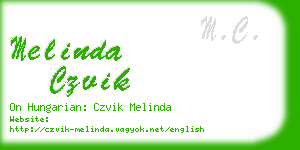 melinda czvik business card